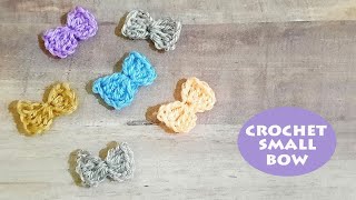 How to crochet an easy small bow? | Crochet With Samra