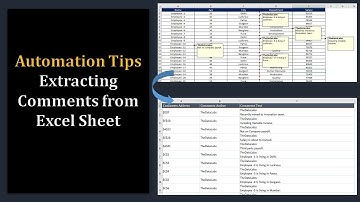 Extracting Comments from Excel Sheet -  VBA Automation Tips