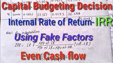 #4 BBS 2nd year Capital Budgeting//Calculation of Internal Rate of Return//In Nepali// FINANCE//