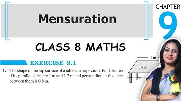 The shape of the top surface of a table is a trapezium | Class 8 Maths Ex 9.1 Question 1 Solution