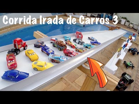 Trilha de carro de corrida de brinquedo com carros Modelo 3D $79