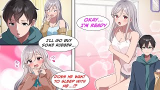 [Manga Dub] My step sister loves me, so we start dating... One day, I went out to buy some rubber...