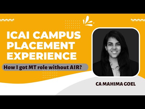 My ICAI Campus Placement experience | How I got Management Trainee role even without rank? | CA Job