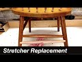 Chair Repair with a Replacement Chair Stretcher - Woodturning on a Lathe