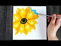 Easy Acrylic Painting for Beginners | How to paint Sunflower || Painting Tutorials