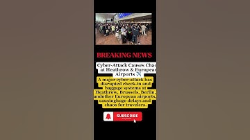 Cyber-Attack Causes Chaos at Heathrow & European Airports ✈️. #europe #cyberattack #usa
