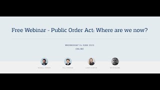 Public Order Act: Where are we now? - 14 June 2023