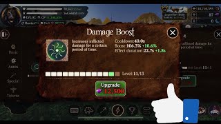 Upgrading Damage Boost from 10 to 11th Level || Champions || The Wolf Online Simulator. 🐺