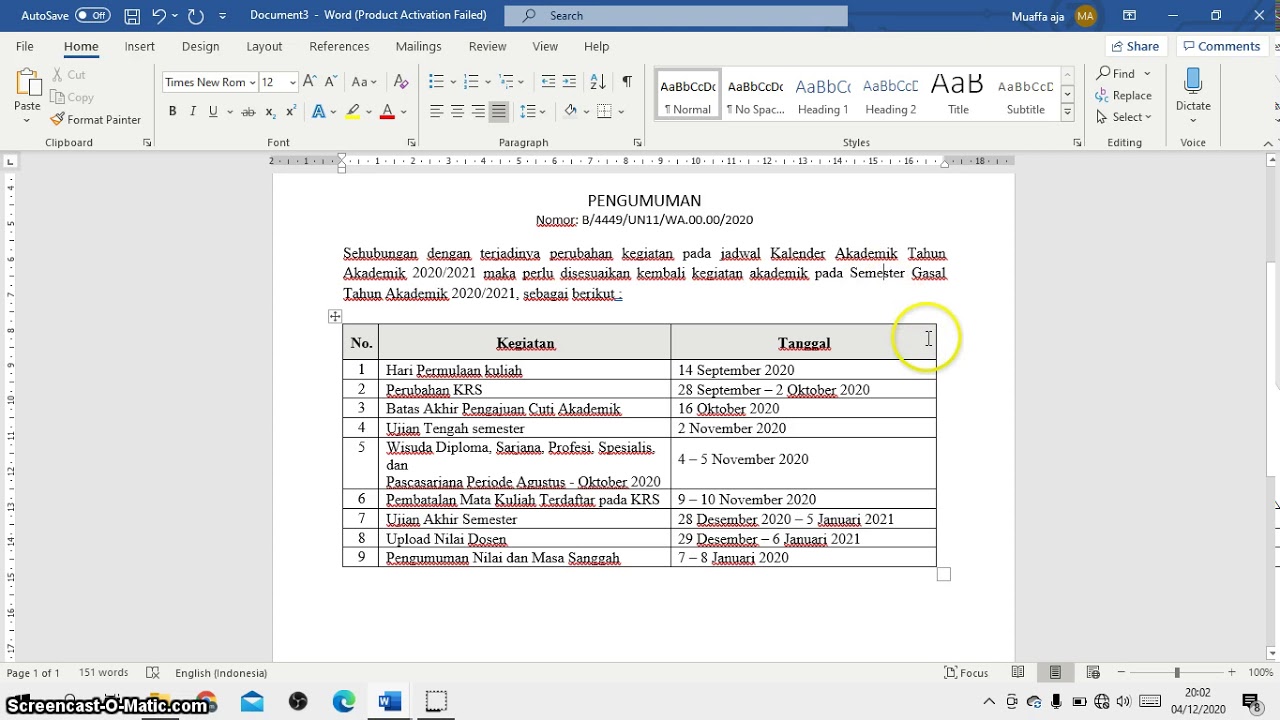 Tutorial Membuat Surat Resmi 
