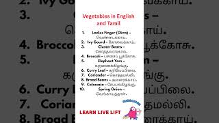 🗣️Tamil to English Words | Easy Daily Vocabulary | Learn Live Lift