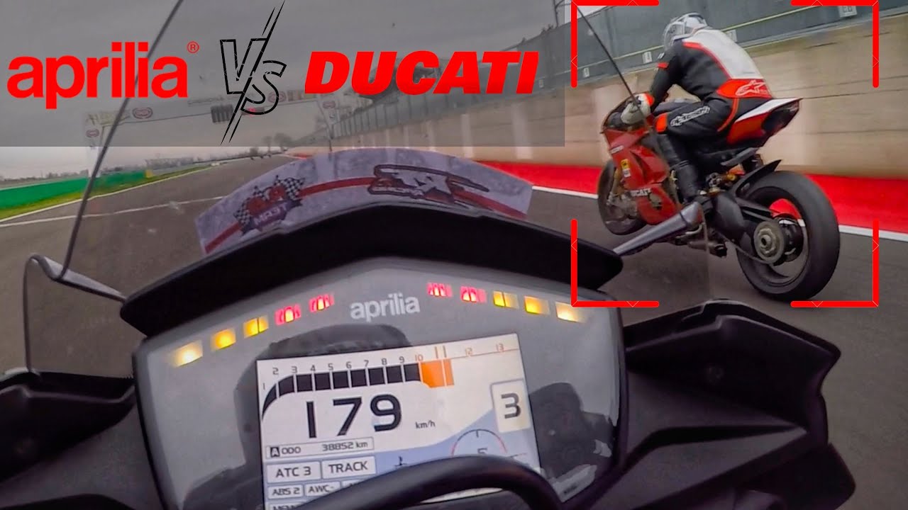 Aprilia Tuono V4 Vs Ducati Panigale V4 #cremona #circuit #aprilia #ducati #tuonov4 #panigalev4