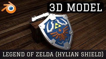Legend of Zelda (Hylian Shield) - 3D Model (Part 2)