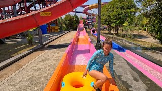 Aqualoop ↫ Water Slide 💦 at Tube Trek Waterpark 🇹🇭