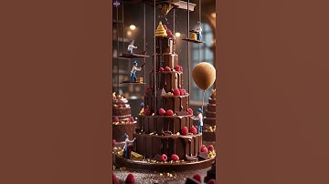 Tiny Workers Baking a Giant Cake! 🍰 | AI Magic ✨ #aigenerated  #cake