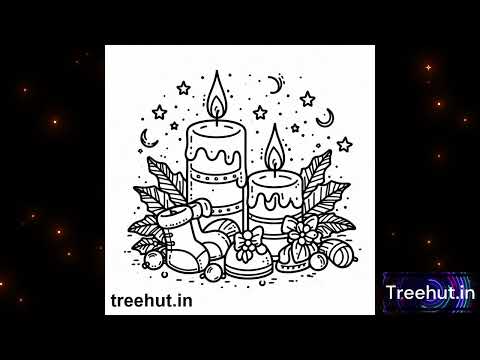 Christmas Candles Coloring Pages - 4686