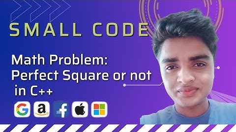 Perfect square or not C++ Programs