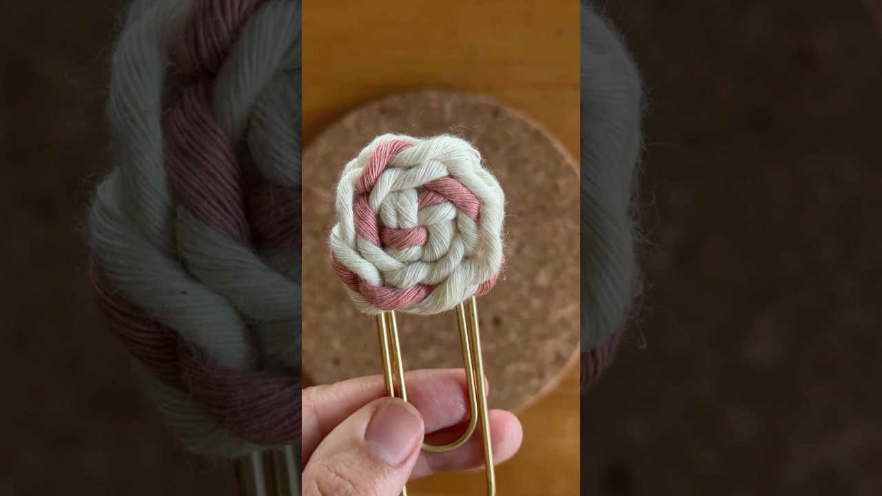 Macrame rose bookmark 