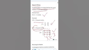 square matrix and rectangular matrix with Examples #shorts #viral #short #video #mathlecture
