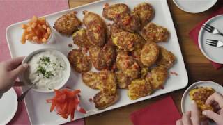 Ham & Cheese Cauliflower Fritters