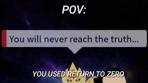 [YBA] Return To Zero Be Like: