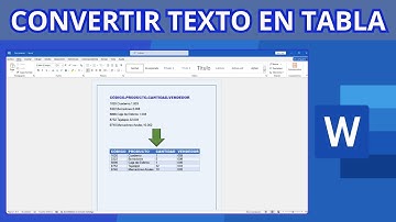 Como convertir TEXTO en TABLA en Word fácil y rápido