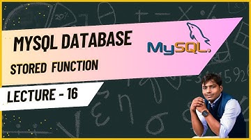 SQL lecture - 16 | Stored Function | NMD Pvt Ltd