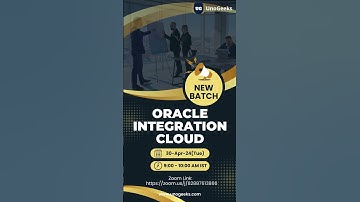 Oracle Integration Cloud (OIC) New Batch Starts on  30-Apr-24(Tue), 9:00 - 10:00 AM IST