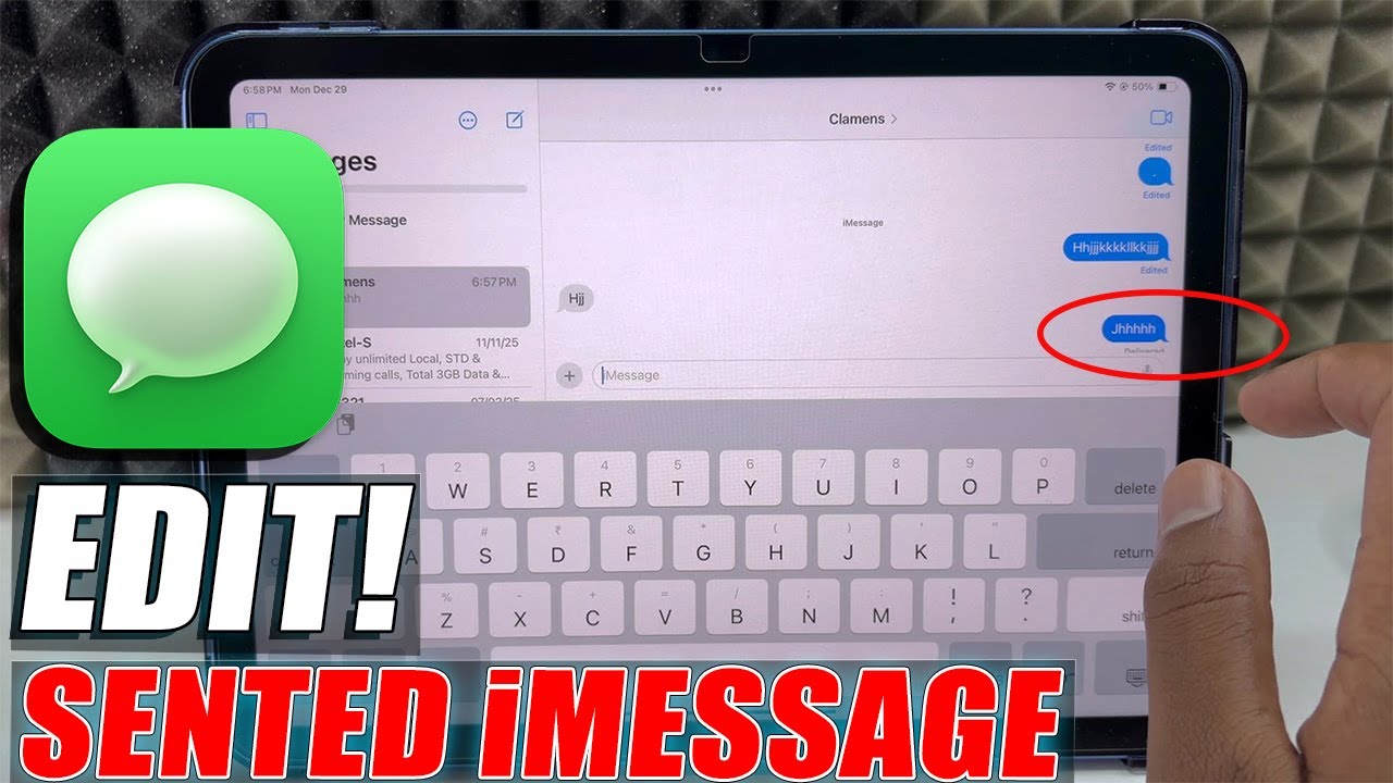 Как редактировать iMessage на iPad?