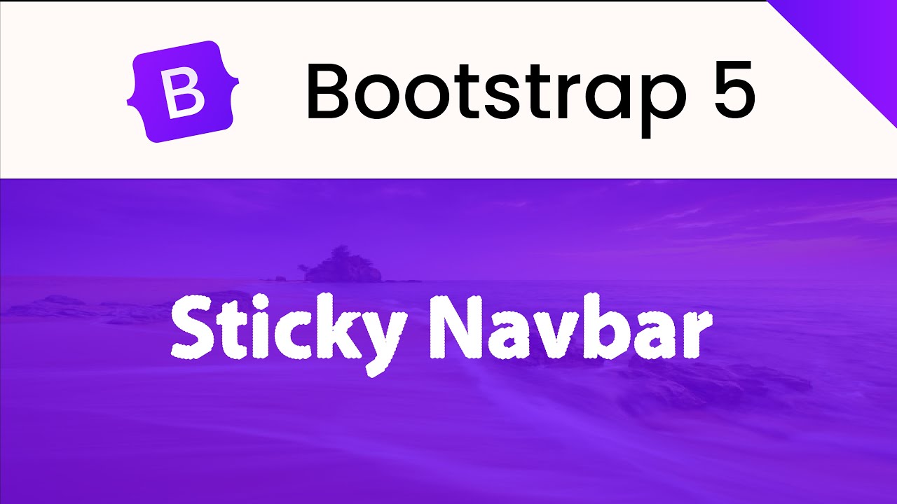 Bootstrap 5 - Sticky Navbar - YouTube