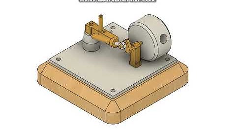 SMALL HORIZONTAL SINGLE CYLINDER OSCILLATING STEAM ENGINE