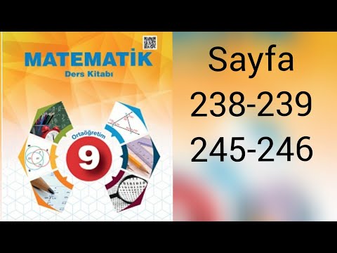 MEB 9.SINIF MATEMATİK KİTABI ALIŞTIRMALAR SAYFA  238-239_245-246