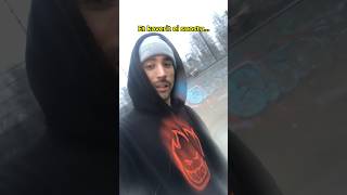 A real skateboarder skates in any weather 💦 #skateboarding