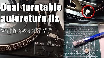Dual turntable auto return fix (with pencil?!?)