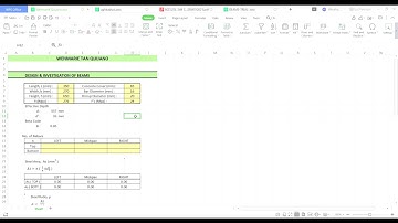 BEAM DESIGN EXCEL PROGRAM TUTORIAL