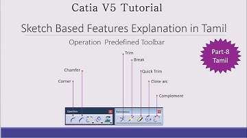 we learn about Operation toolbar and Relimitation toolbar option catia V5  tutorial part 8 tamil