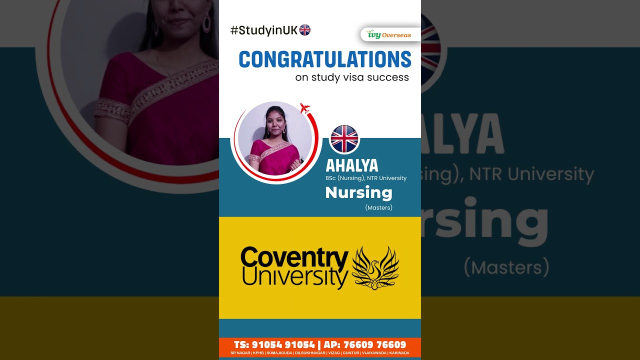 UK Visa Approved | NTR University Student from Guntur Joins Masters at Coventry University