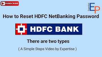How to Reset HDFC Netbanking Password