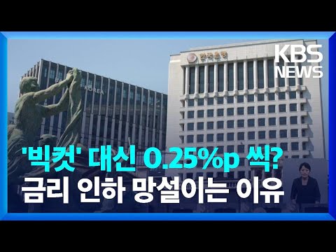 다음달 한은 금리 인하, 빅컷? 아니면 소폭? 망설이는 이유는 / KBS  2024.09.20.
