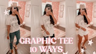 How to Style a Graphic Tee | 10 Outfit Ideas for Graphic T shirts