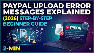 PayPal Upload Error Messages Explained 2026 Step by Step Beginner Guide 2 Min