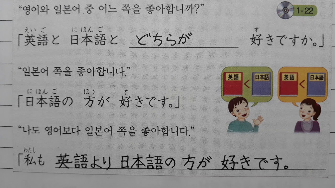 구몬 일본어 C단계 비교표현 より の方が すきです 上手です Youtube
