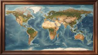 Frame Tv Art 4k - World Map AmbienceRelaxing Earth Background - 2 HOURS TV Wallpaper