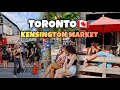 جولة سير على الأقدام في سوق كنسينغتون بوسط مدينة تورنتو كندا بدقة 4K 