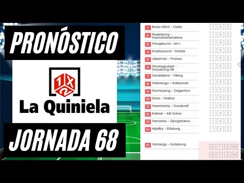 Pronostico quiniela jornada 68