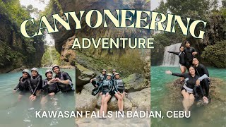 CEBU TRAVEL VLOG (PT 2) | Cebu Canyoneering Adventure 🪖| Kawasan Falls 🌊 | Badian, Cebu 🌷