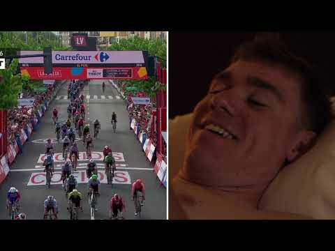 Wideo: Vuelta a Espana 2018: Elia Viviani wygrywa sprint 3.etapu
