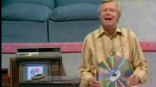 Tony Hart shows off Betamax video and Laserdisc in 1983.