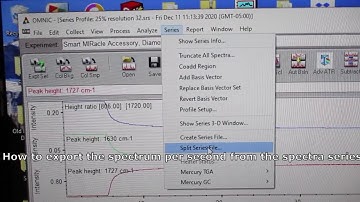 2.3.E. Real Time FTIR 04 Export Spectrum from Series -ThermoFisher FTIR