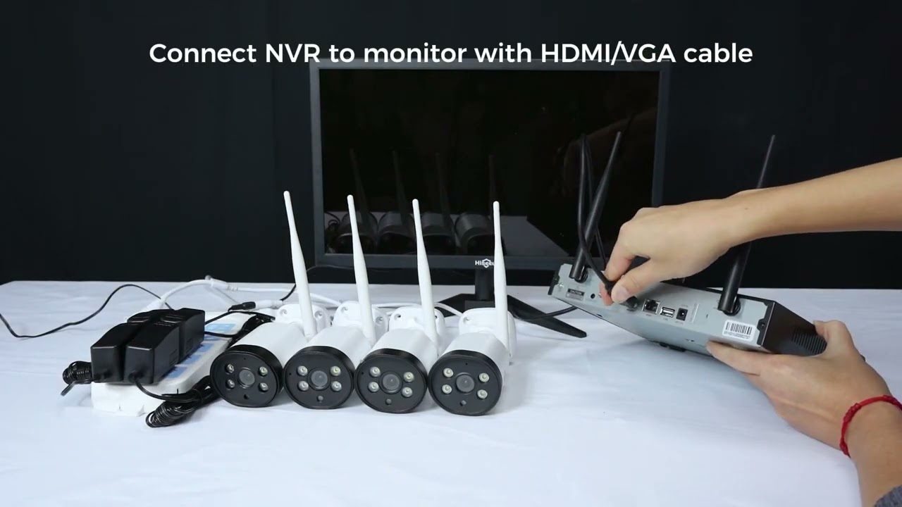 thumbnail image 2 of Hiseeu 3MP 10CH NVR WiFi Security Camera System – Wireless, One-Way Audio, 1TB HDD, 4 Or 8 Cameras, Outdoor/Indoor 2 of 3