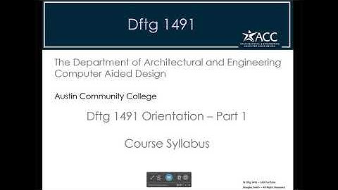 Dftg 1491 Orientation Fall 2020 - Part 1 - The Syllabus